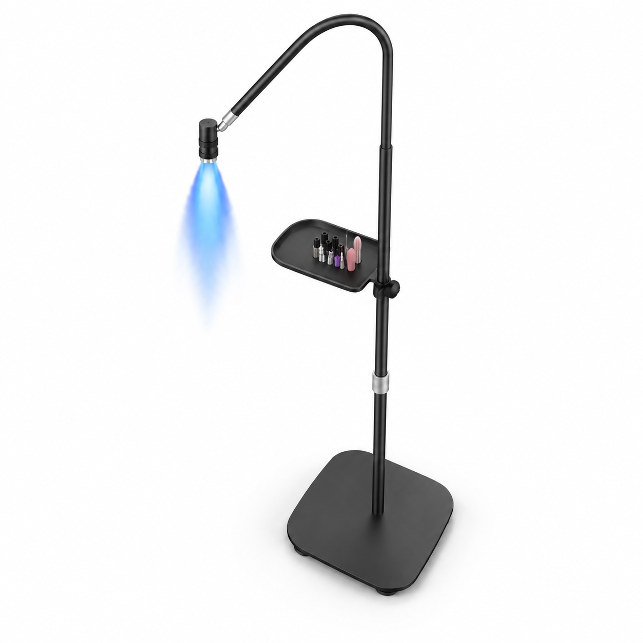 GX450U UV LED Nail & Eyelash Floor Lamp – Adjustable 6W Salon Curing Light with Flexible Arm