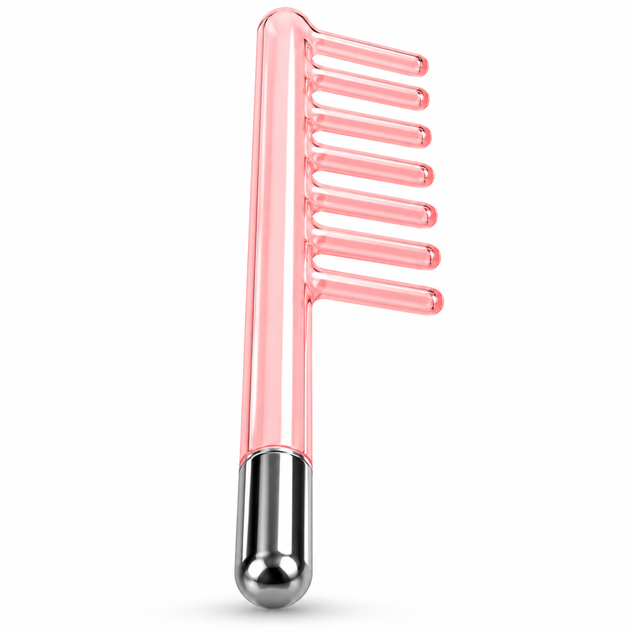 High Frequency Glass Comb Electrode – Pink Replacement Comb Attachment for Scalp & Hair Treatment Devices