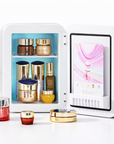 4L Mini Makeup Fridge with LED Mirror – Portable Cosmetic Storage Cooler for Home & Car