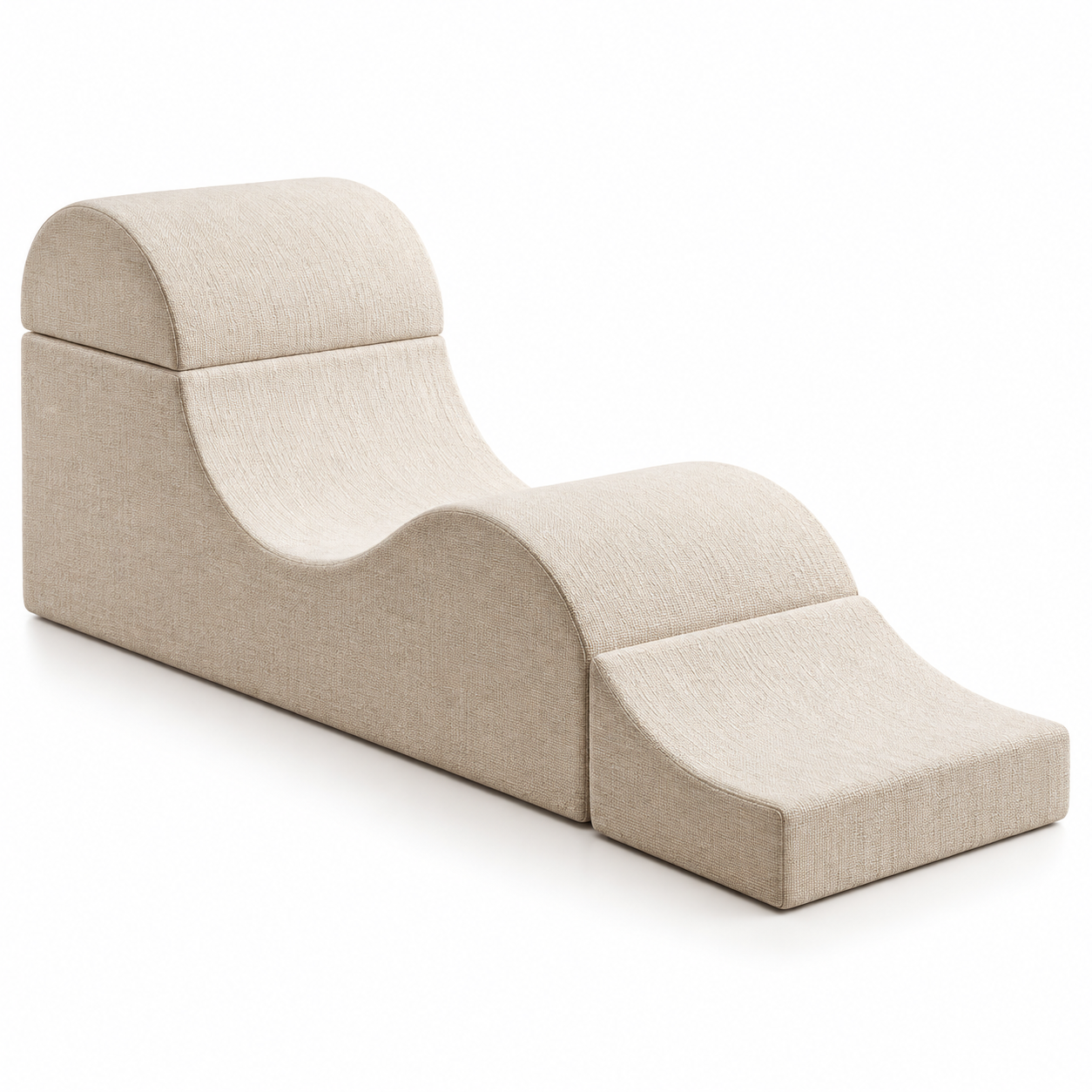 Convertible Floor Lounge Chair with Backrest & Leg Support – Modular Upholstered Recliner