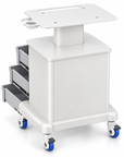 Professional Mobile Beauty Trolley with 3 Drawers, Equipment Platform & Lockable Wheels