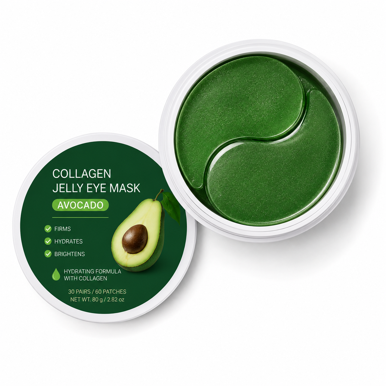 Avocado Hydrogel Eye Patches – 60 Pieces