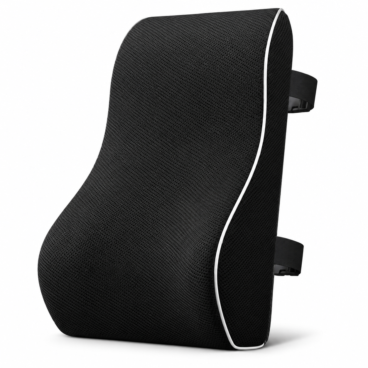 Memory Foam Lumbar Support Cushion for Office Chair & Car Seat – Ergonomic Back Support Pillow