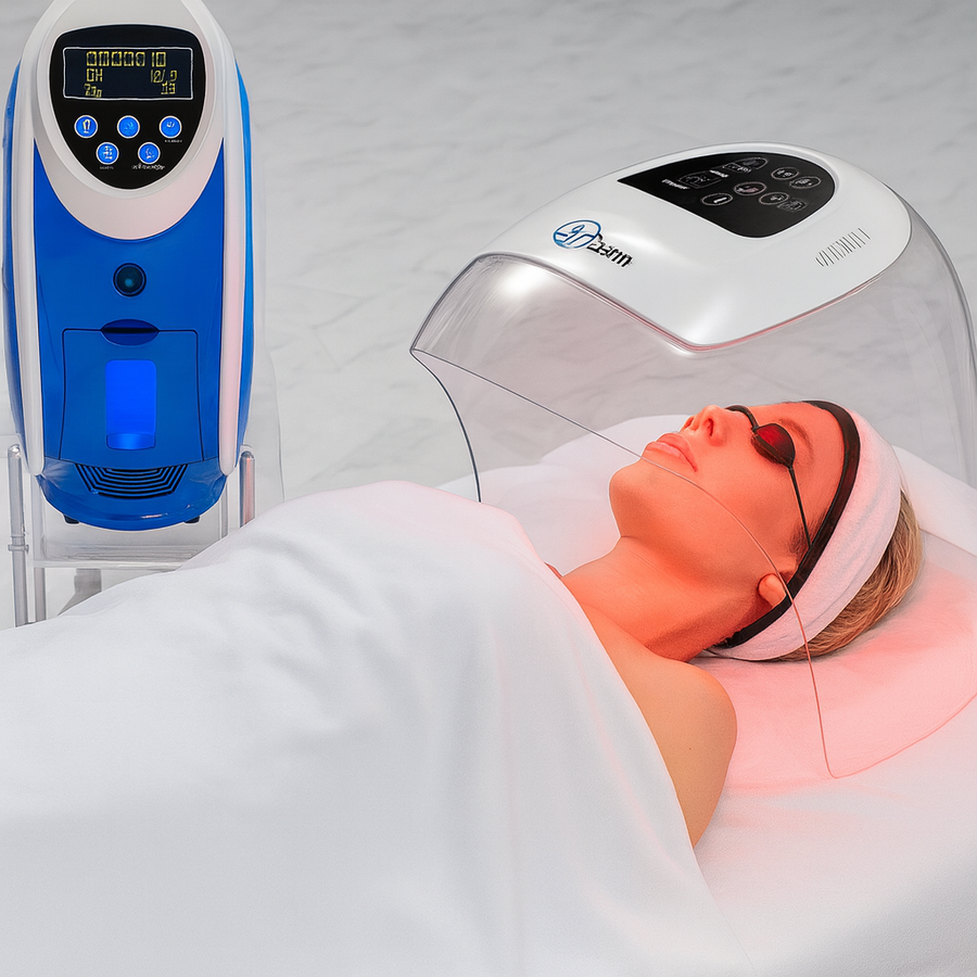 O2 to Derm Oxygen Dome Facial Therapy Machine