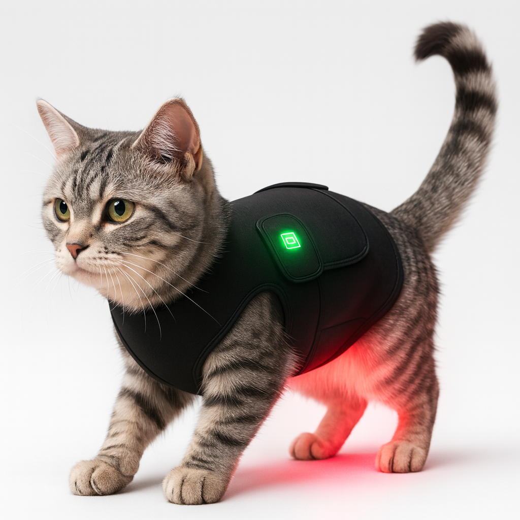 Pet Red & Near-Infrared LED Light Vest – Wearable Wellness Light Wrap for Cats & Dogs