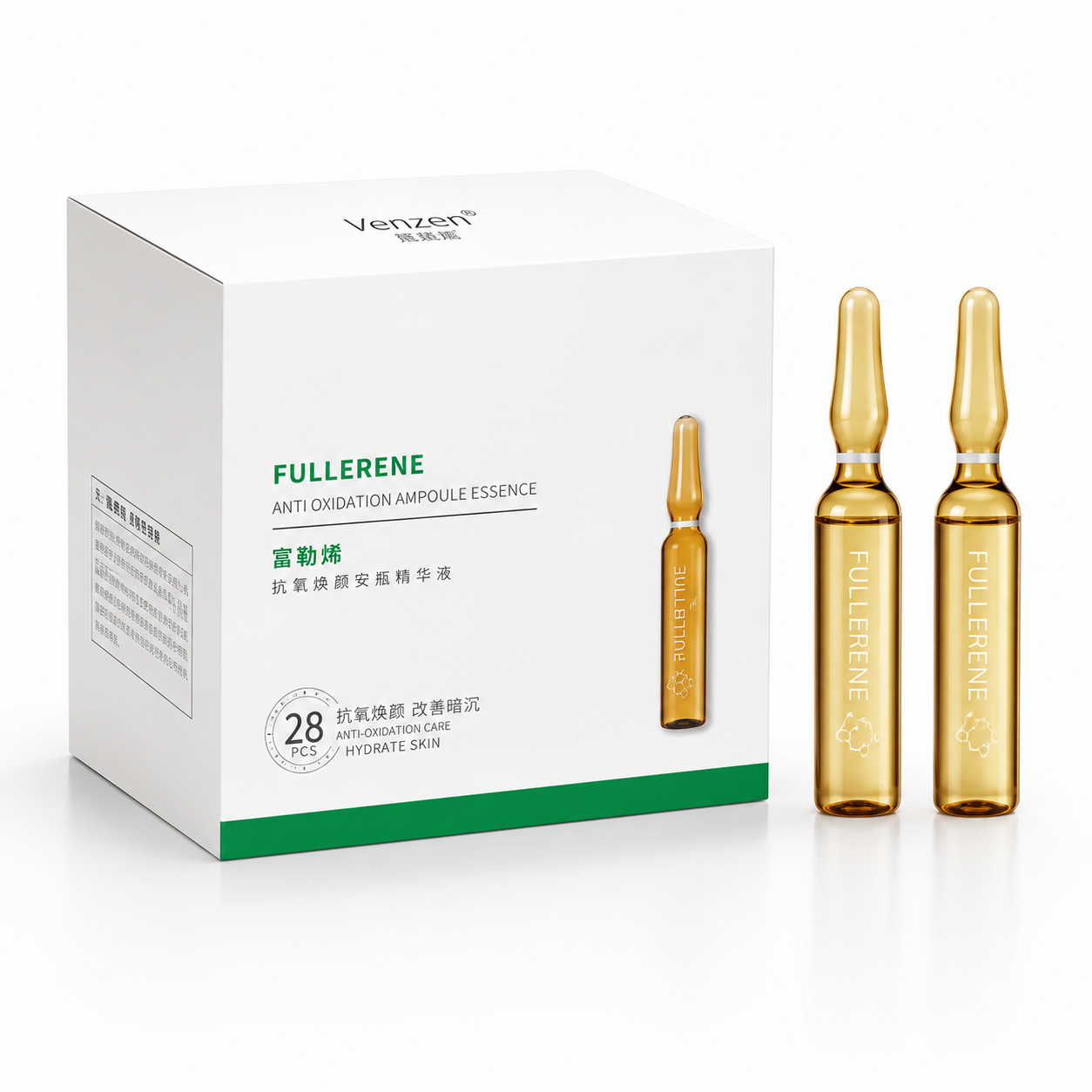 Professional Skin Booster Ampoule Collection – Hyaluronic Acid, Six Peptides & Fullerene Facial Treatment Set (28 Bottles)