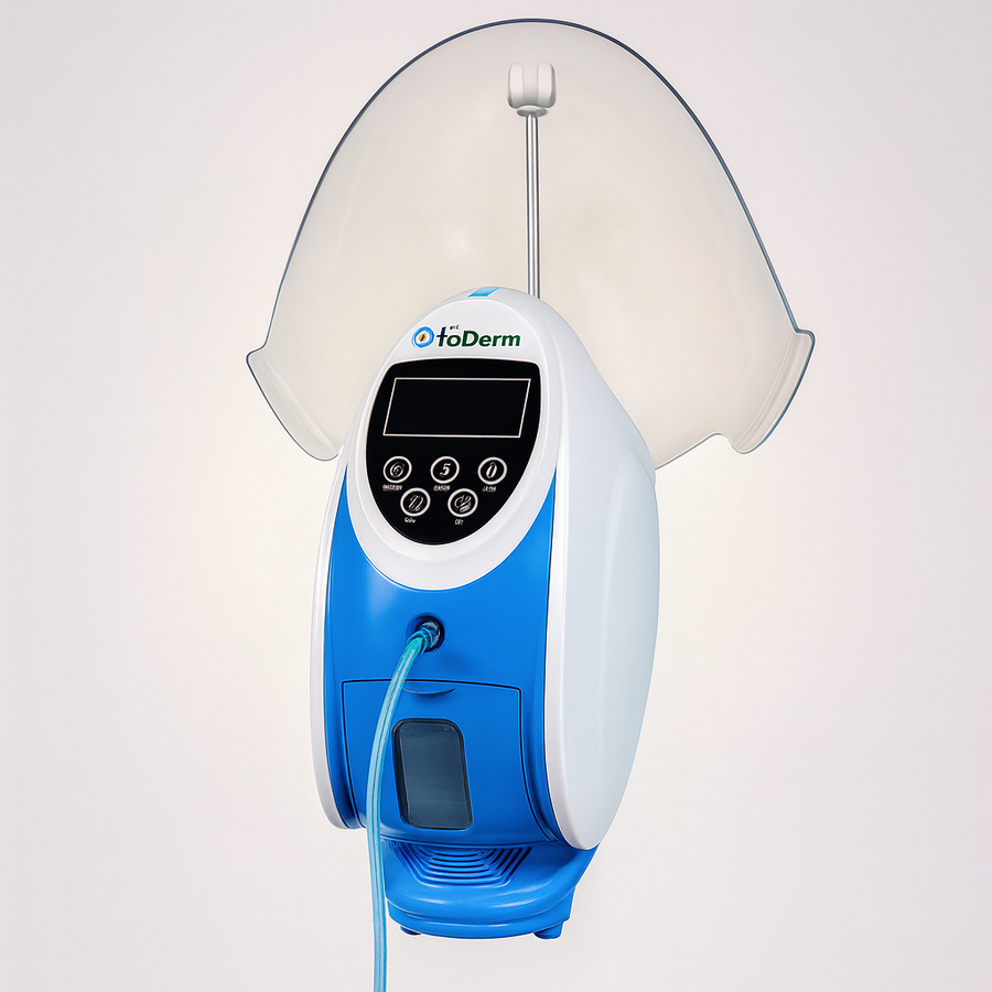 O2 to Derm Oxygen Dome Facial Therapy Machine