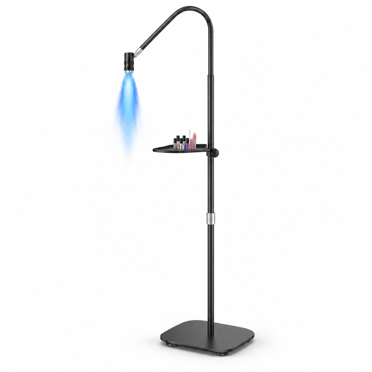GX450U UV LED Nail & Eyelash Floor Lamp – Adjustable 6W Salon Curing Light with Flexible Arm
