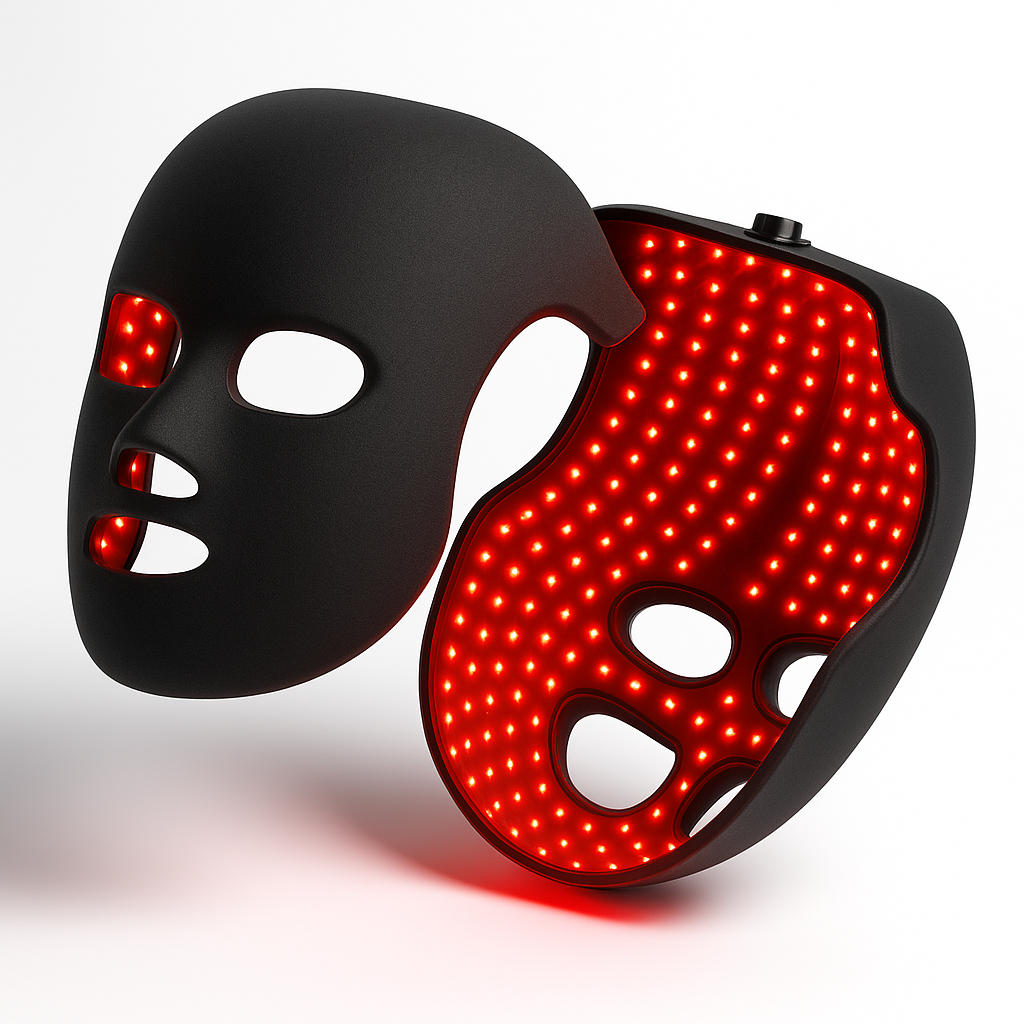 LED Hair Growth & Skin Rejuvenation Mask – 4-Color LLLT Therapy 660nm & 850nm for Anti-Aging, Skin Brightening and Hair Loss Prevention