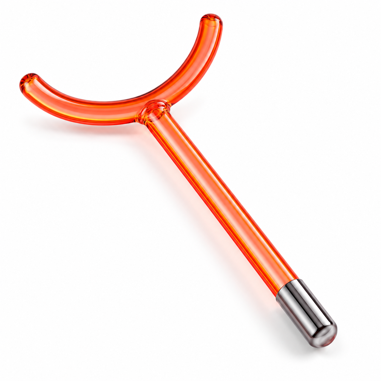 High Frequency Glass Y Electrode – Orange Replacement Attachment for Facial & Neck Beauty Devices