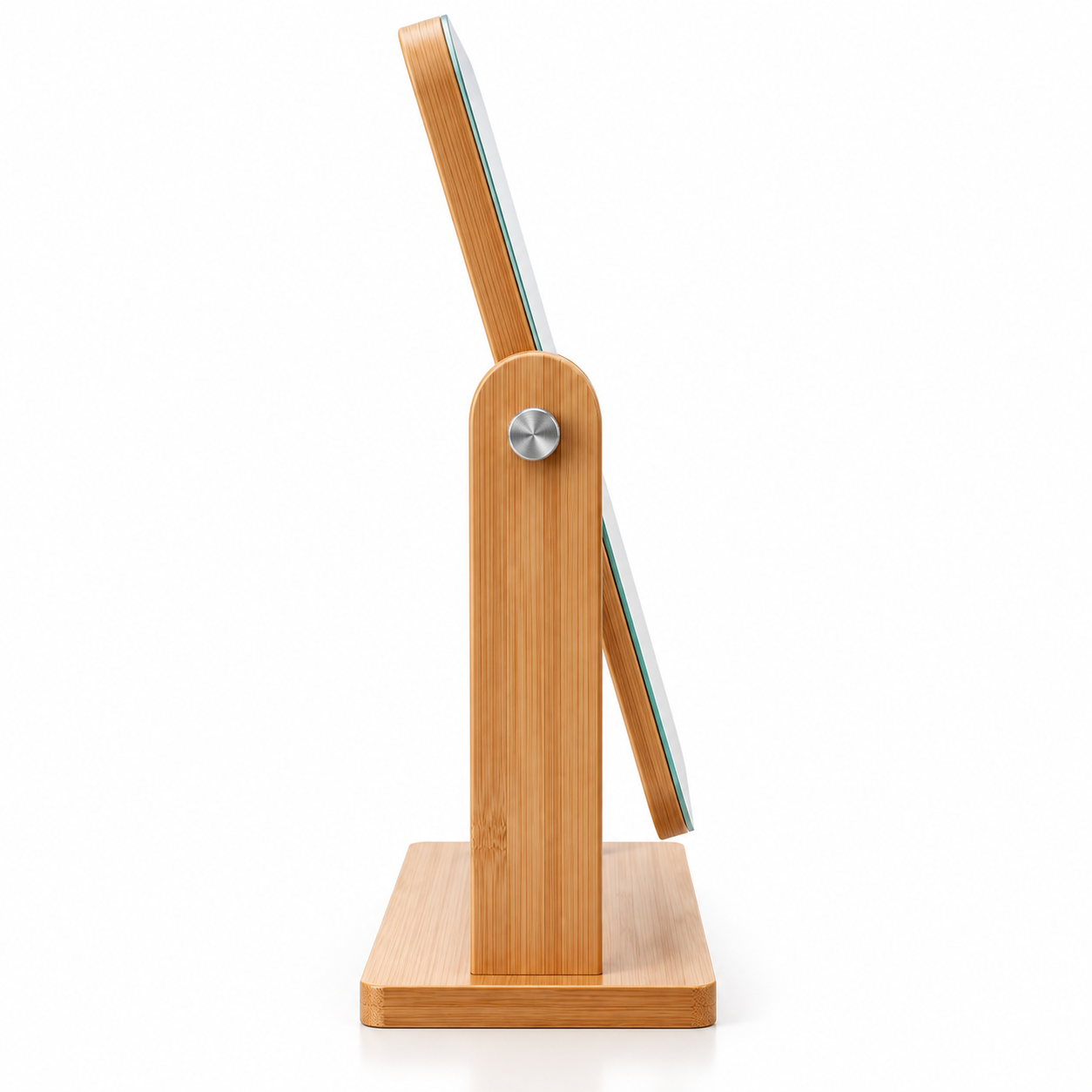 360° Rotating Wooden Vanity Mirror with Adjustable Tabletop Stand