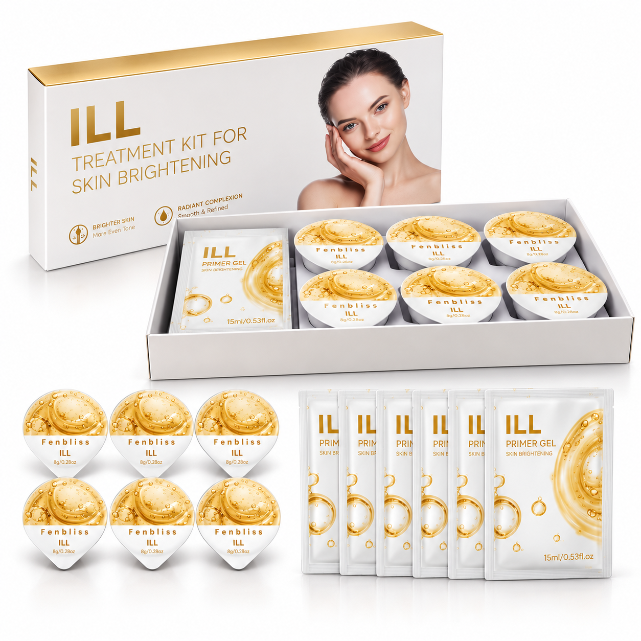 CO2 Oxygen Facial Pod & Primer Gel Kit – 6 Pods + 6 Gel Sachets for Compatible Oxygen Facial Machines