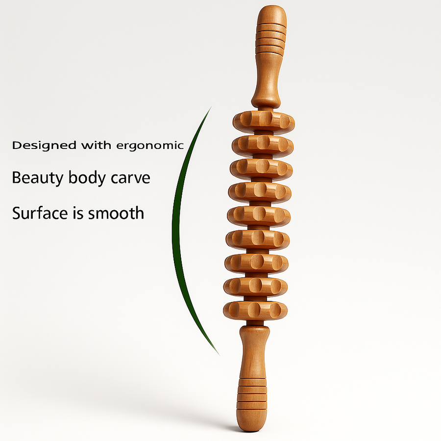 Theia Premium Handcrafted Sculpt Wood Massage Roller