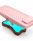 Electric Beauty Treatment Bed with 3 Motors, Adjustable Backrest, Height Control & LED Base