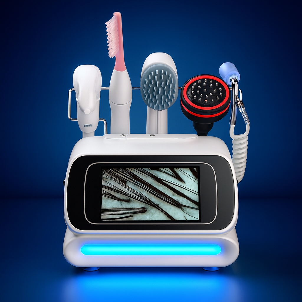 5-in-1 Skin & Scalp Analyzer Machine – Skin Analysis Deep Cleansing & Hair Treatmentreatment Machine