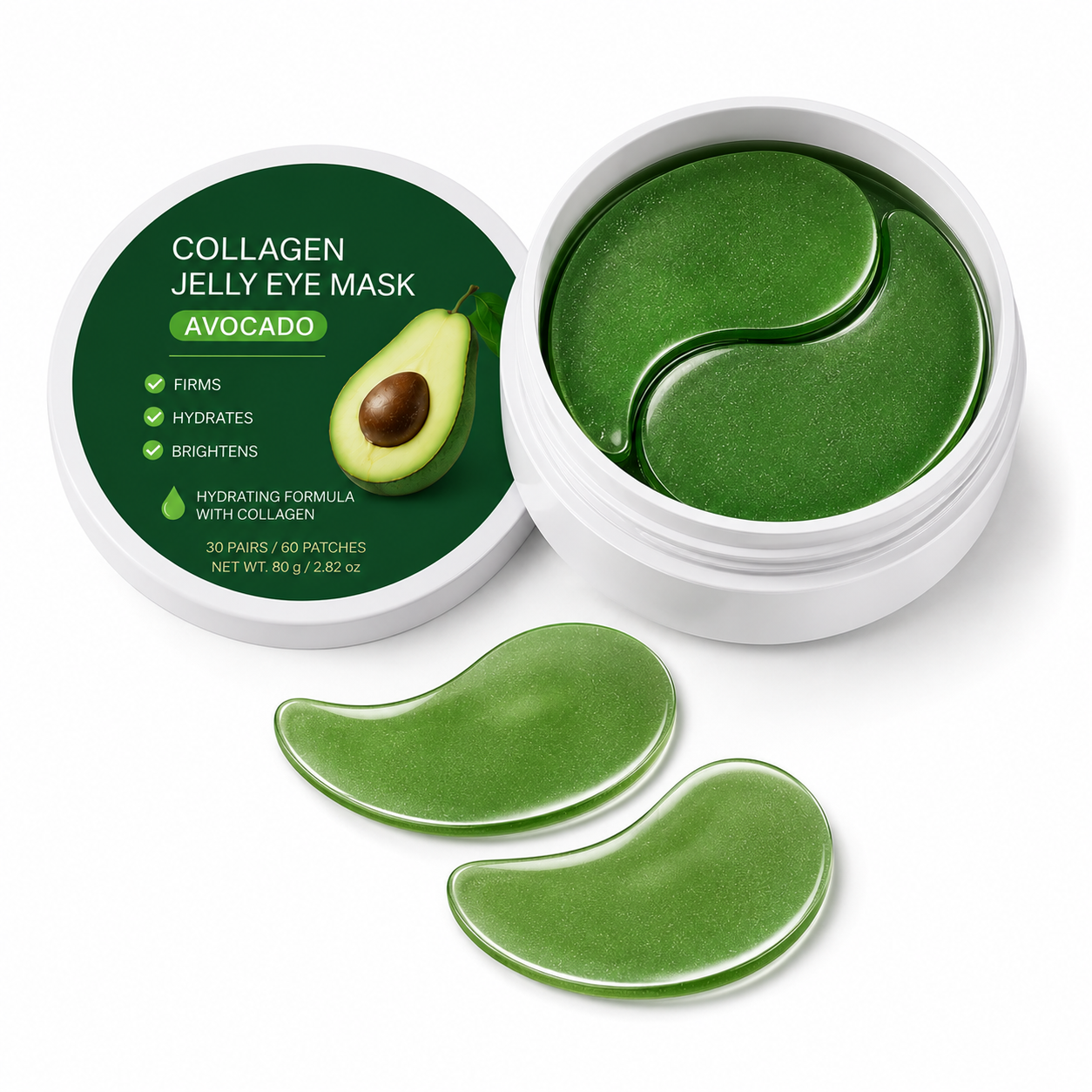 Avocado Hydrogel Eye Patches – 60 Pieces