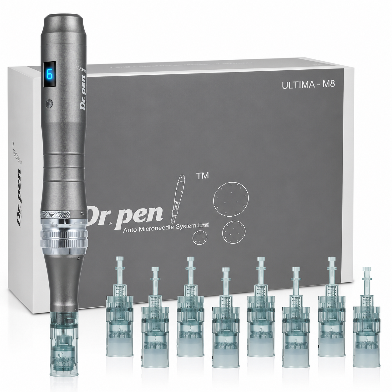 Dr. Pen Ultima M8 Professional Microneedling Dermapen, USB Rechargeable, 5pcs 32Pin Cartridge Needle