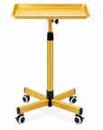 Professional Adjustable Beauty Salon Trolley with Aluminum Tray & Wheels – Gold