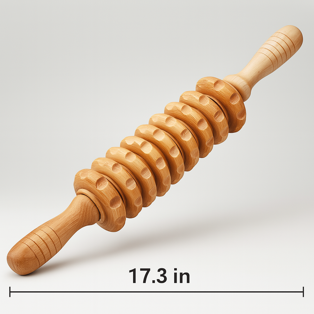 Theia Premium Handcrafted Sculpt Wood Massage Roller