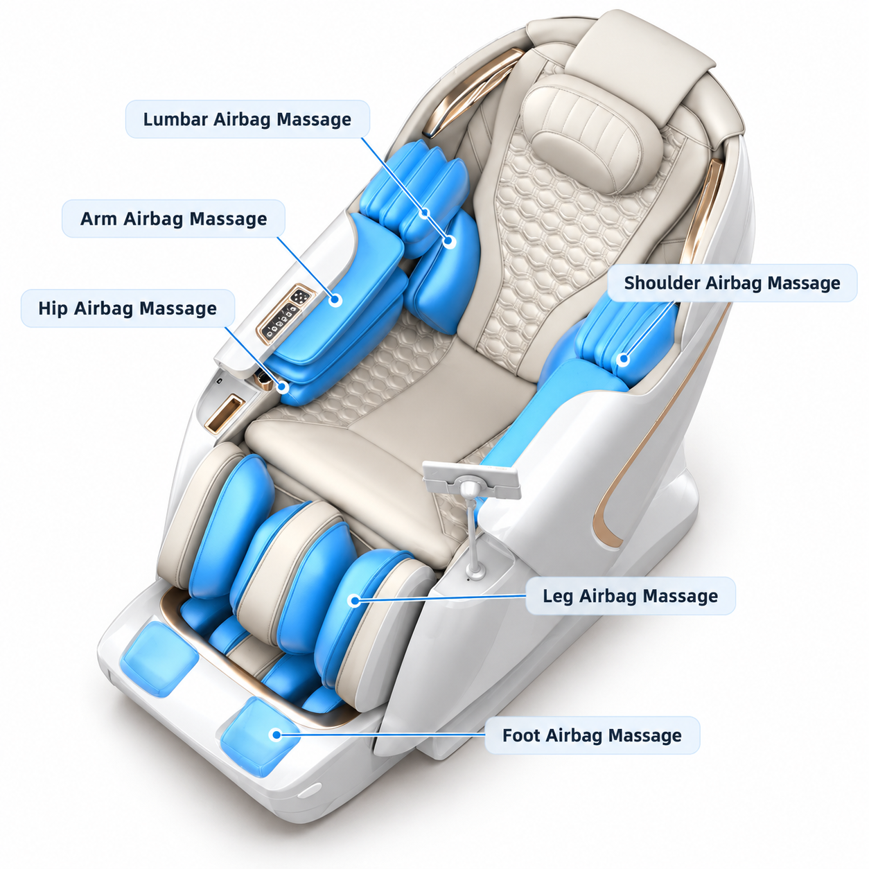L50 4D SL-Track Full Body Massage Chair with Zero Gravity, Airbags, Heating & Touchscreen
