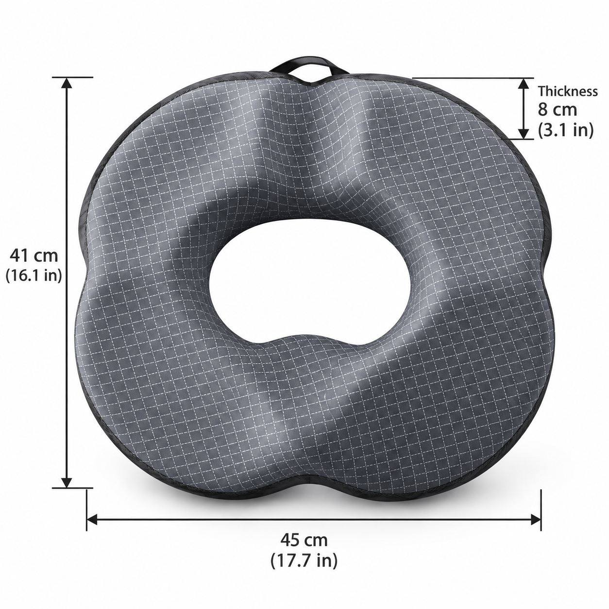 Ergonomic Memory Foam Donut Seat Cushion with Center Cutout – Chair Pillow for Office, Home and Car