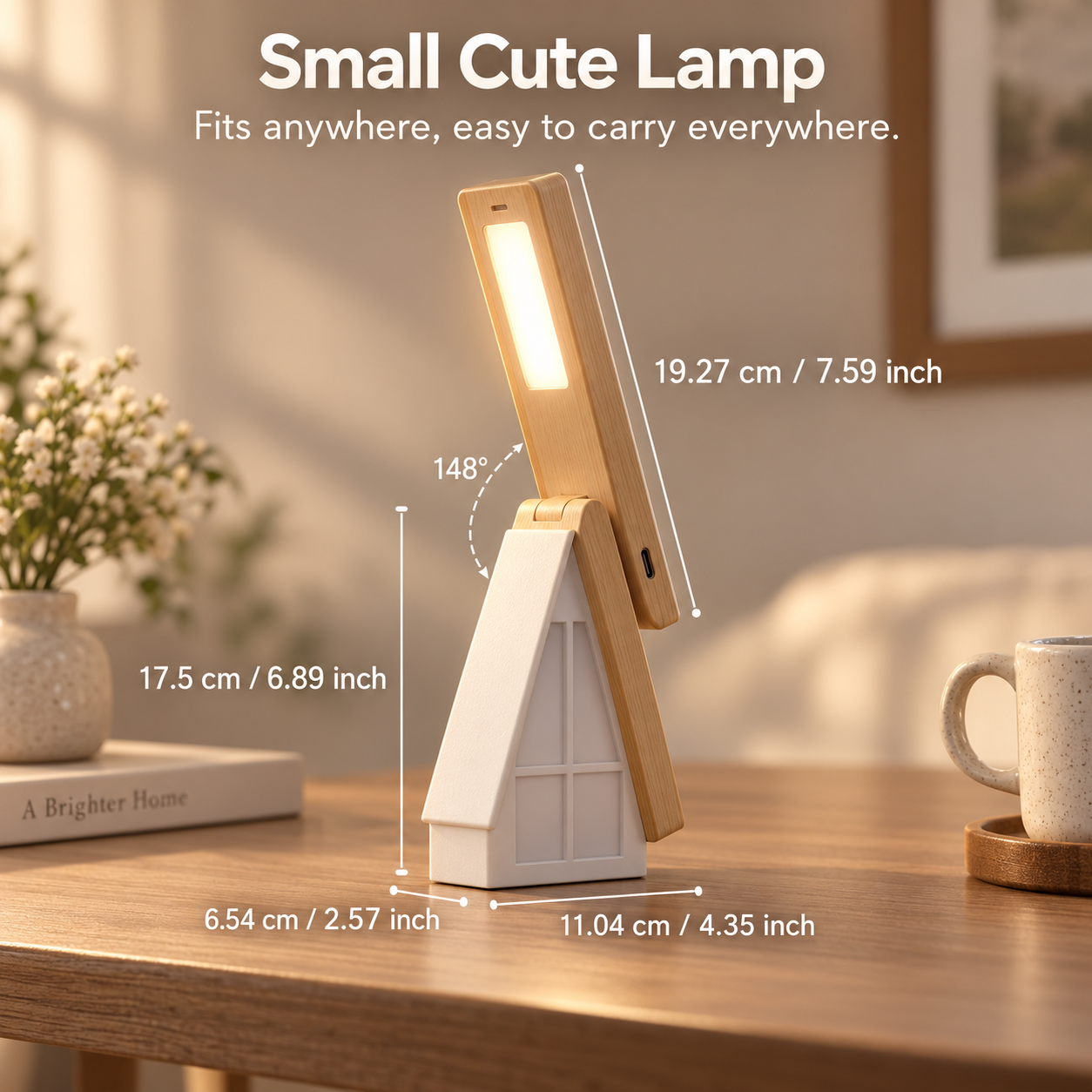 Portable Foldable LED Desk Lamp with 3 Color Modes, 3 Brightness Levels & USB Charging