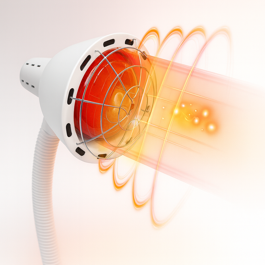 Theia Infrared Pro Dual Head Infrared Heat Therapy Lamp with Adjustabl