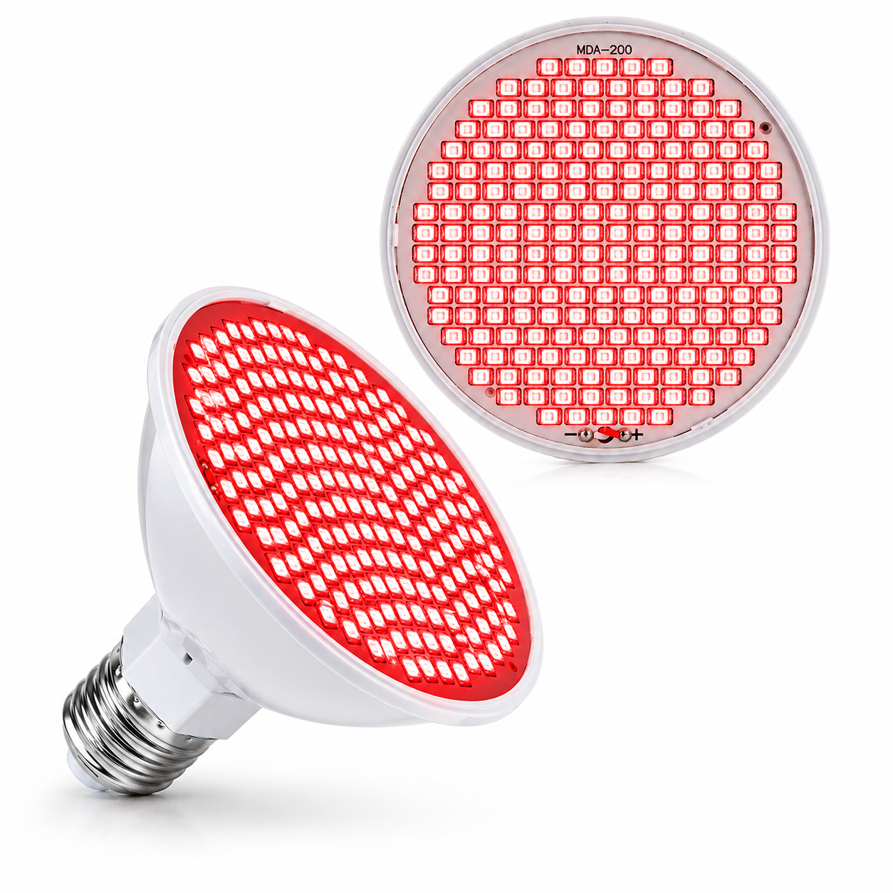 LED Red & Blue Light Therapy Lamp – 200 LEDs Skin Care Device