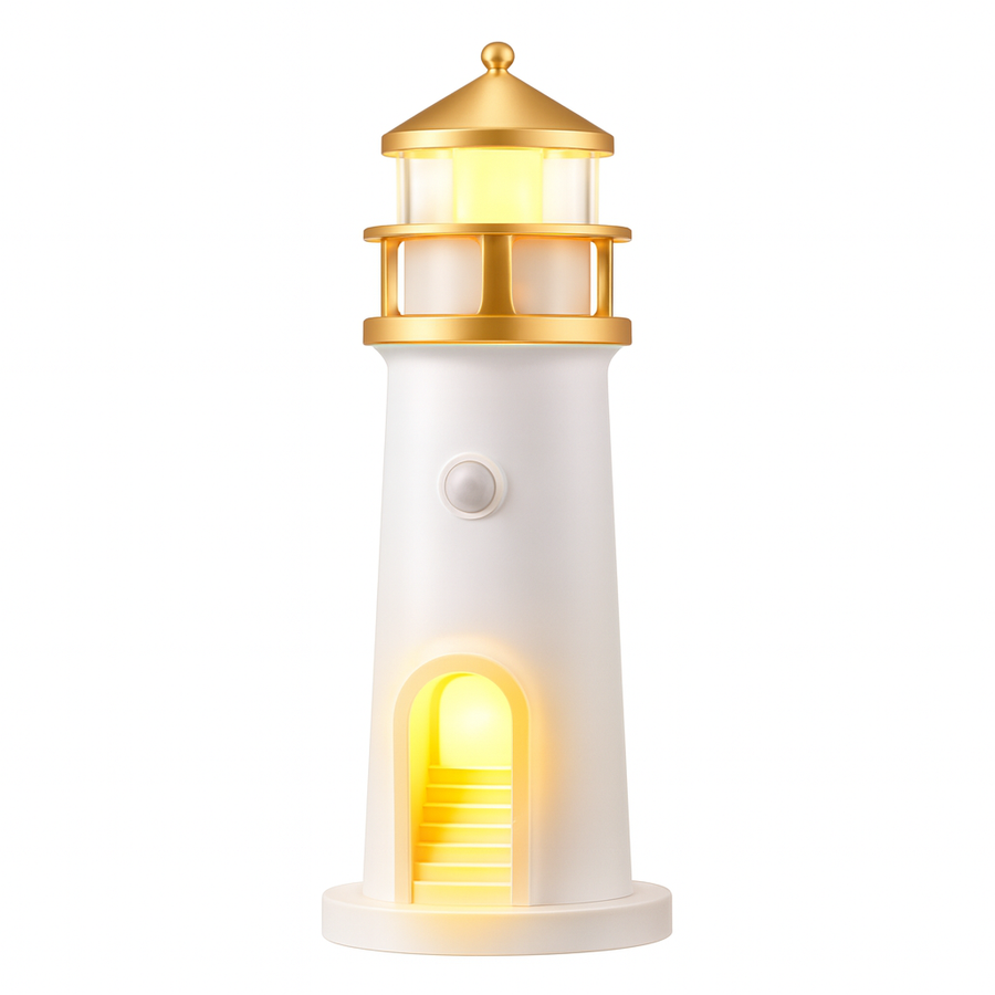 Theia Lighthouse Moon Projection Lamp – Motion Sensor Night Light with Bluetooth Music