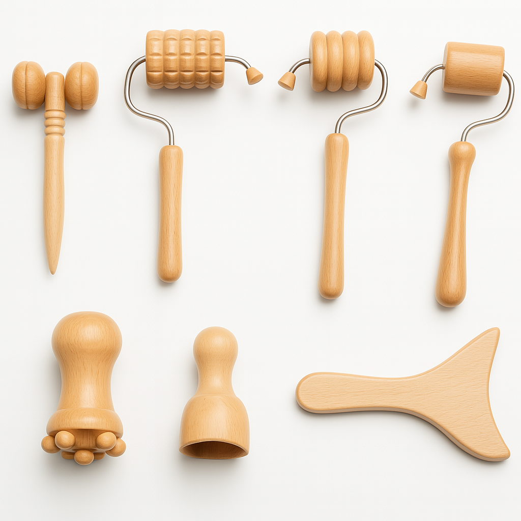 Wooden Gua Sha Face & Body Sculpting Set