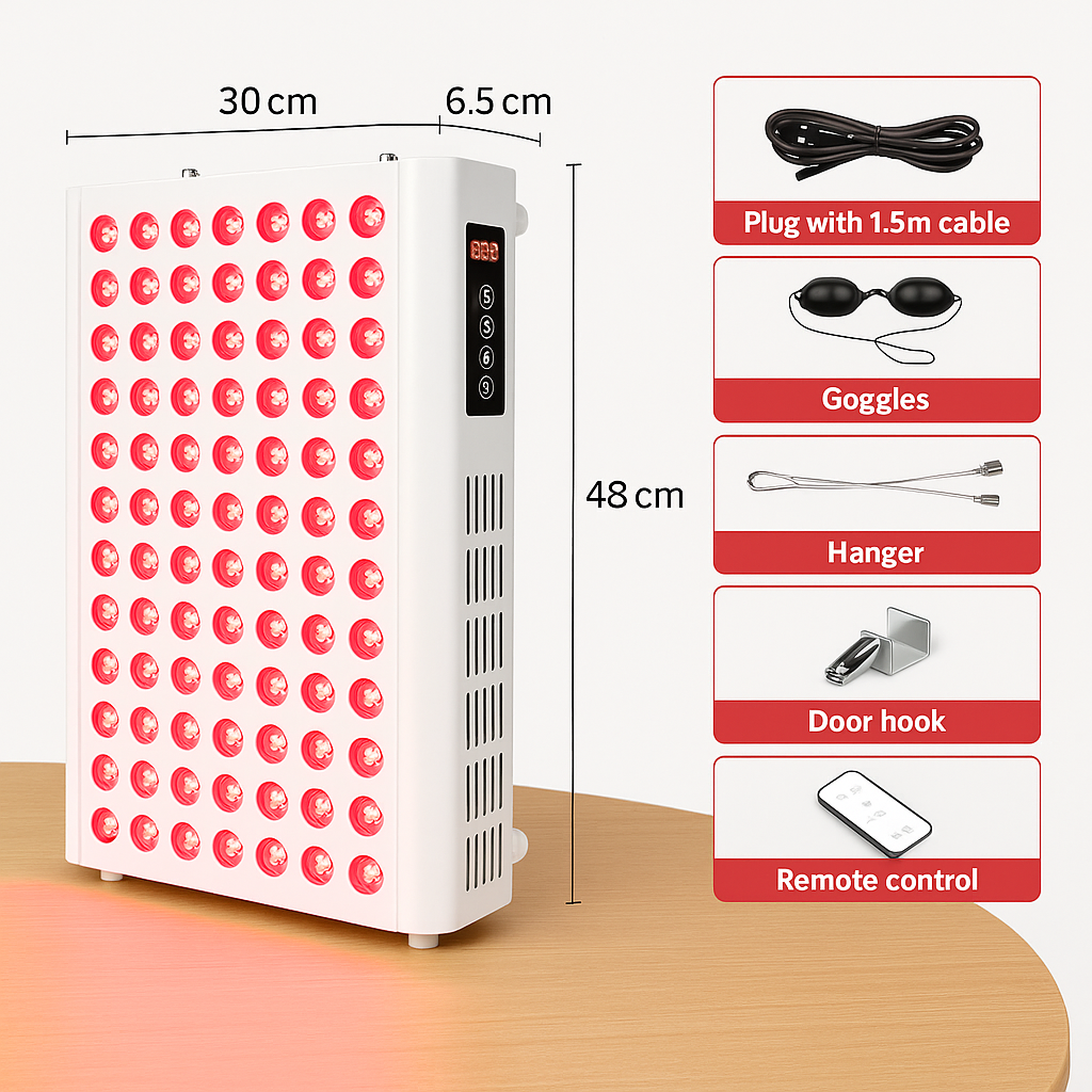 Theia RT750 – Professional Red & Near-Infrared Light Therapy Panel for Muscle Recovery, Skin Rejuvenation & Pain Relief