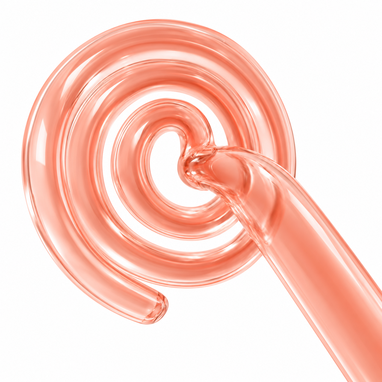 High Frequency Glass Spiral Coil Electrode – Orange Replacement Attachment for Facial & Beauty Devices