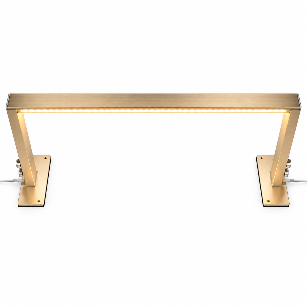 Extra-Long Professional LED Nail Salon Table Lamp – Gold, Adjustable Brightness & Color Temperature