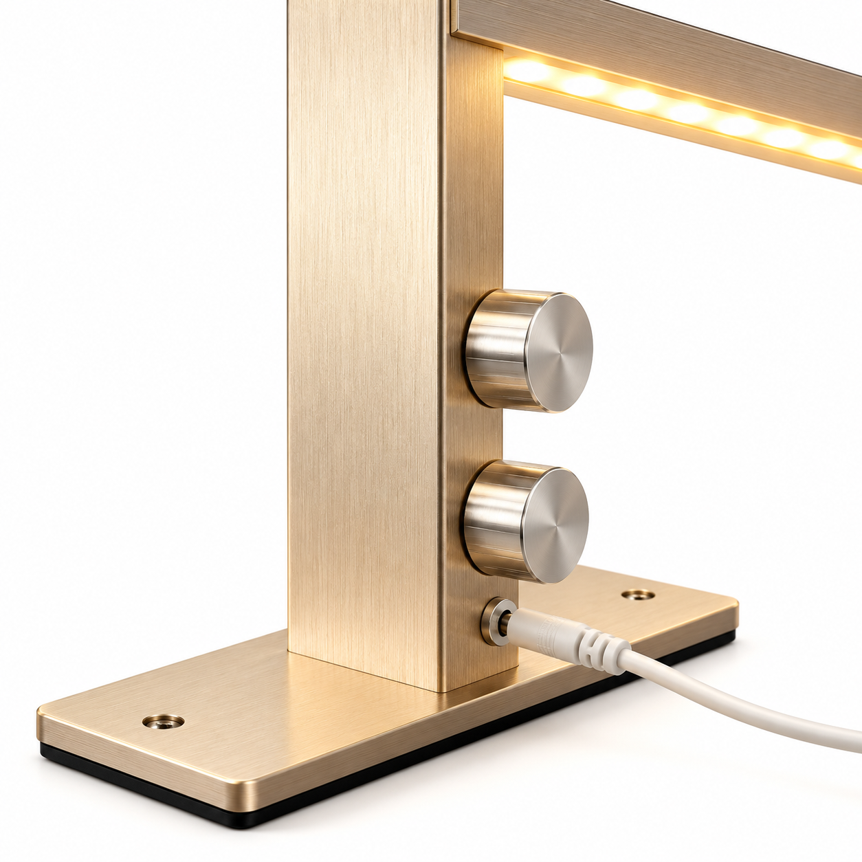 Extra-Long Professional LED Nail Salon Table Lamp – Gold, Adjustable Brightness & Color Temperature